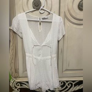 White Lace Hollister Romper